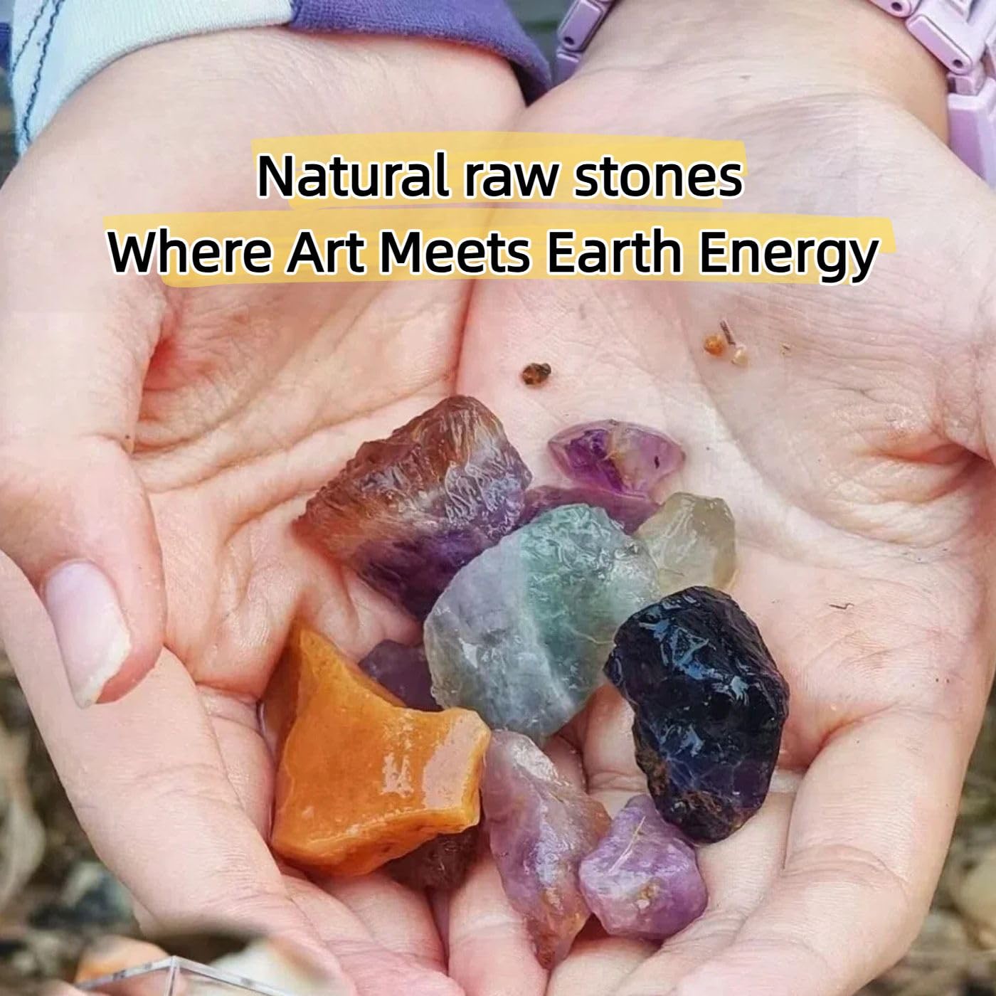 Chakra Crystal Decor, Natural Crystal Painting with Genuine Raw Gemstones, Desk Decor, Home Decor, Office Decor, Birthday Gifts for Women, Friend