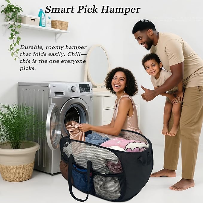 100L Extra Large Mesh Pop Up Hamper