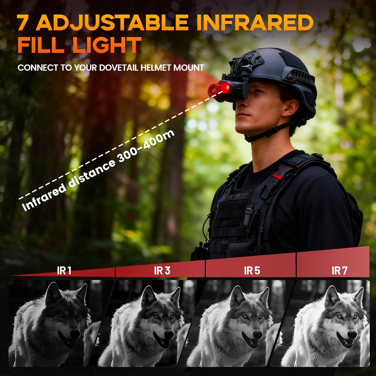 4K Night Vision Monocular for Adults – Infrared Digital Night Vision Device with Starlight Sensor, 7-Level IR Brightness, 8× Digital Zoom – for Hunting, Security, Wildlife & Outdoor Night Use