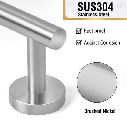 HITSLAM Brushed Nickel 24 Inch Towel Bar for Bathroom, SUS304 Stainless Steel Bathroom Towel Rack Wall Mounted, Modern Home Decor Bath Towel Holder with Hardware Accessories (Total Length 25.7 Inch)