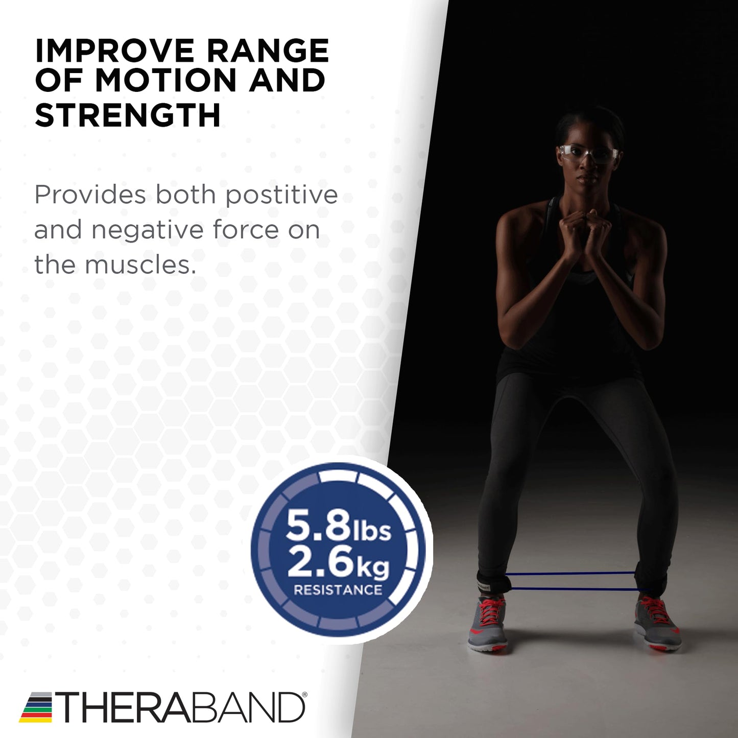 THERABAND Resistance Tubes, Professional Latex Elastic Tubing For Physical Therapy, Lower Pilates, At-Home Workouts, & Rehab, 12 Inch With Padded Cuffs, Green, Heavy, Level 3