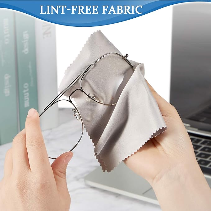 Frienda 100 Pieces Microfiber Cleaning Cloths 7 x 6 Inch Screen Microfiber