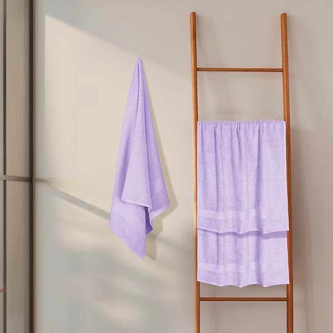 GLAMBURG Premium Cotton 4 Pack Bath Towel Set