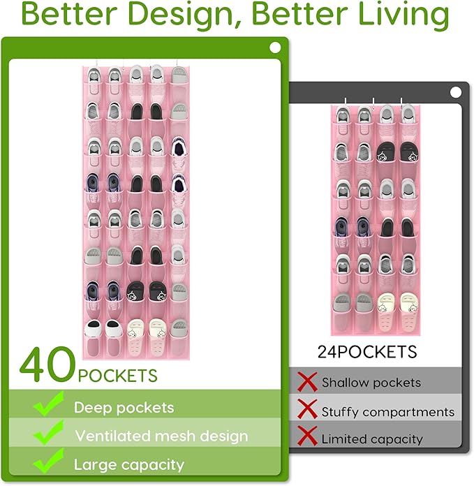 Unjumbly Over the Door Shoe Organizer