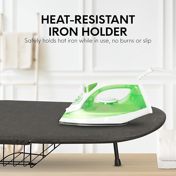 Ironing Board with Cover and Pad – Small Folding Board, Compact Tabletop