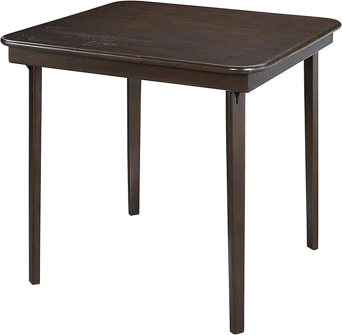 MECO Stakmore Classic Straight Edge Wood Folding Table, No Assembly Required