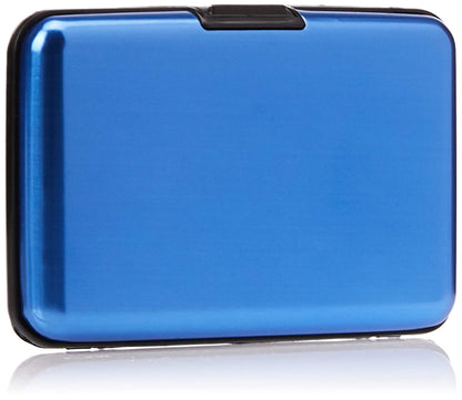 Columbia Men?s Metal Hard Case RFID Credit Card Holder Wallet, Blue,One Size