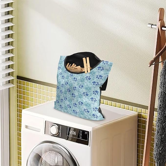 Clothes Pin Hanging Bag with Big Opening Storage Clothes Pins & Mini Clothespins