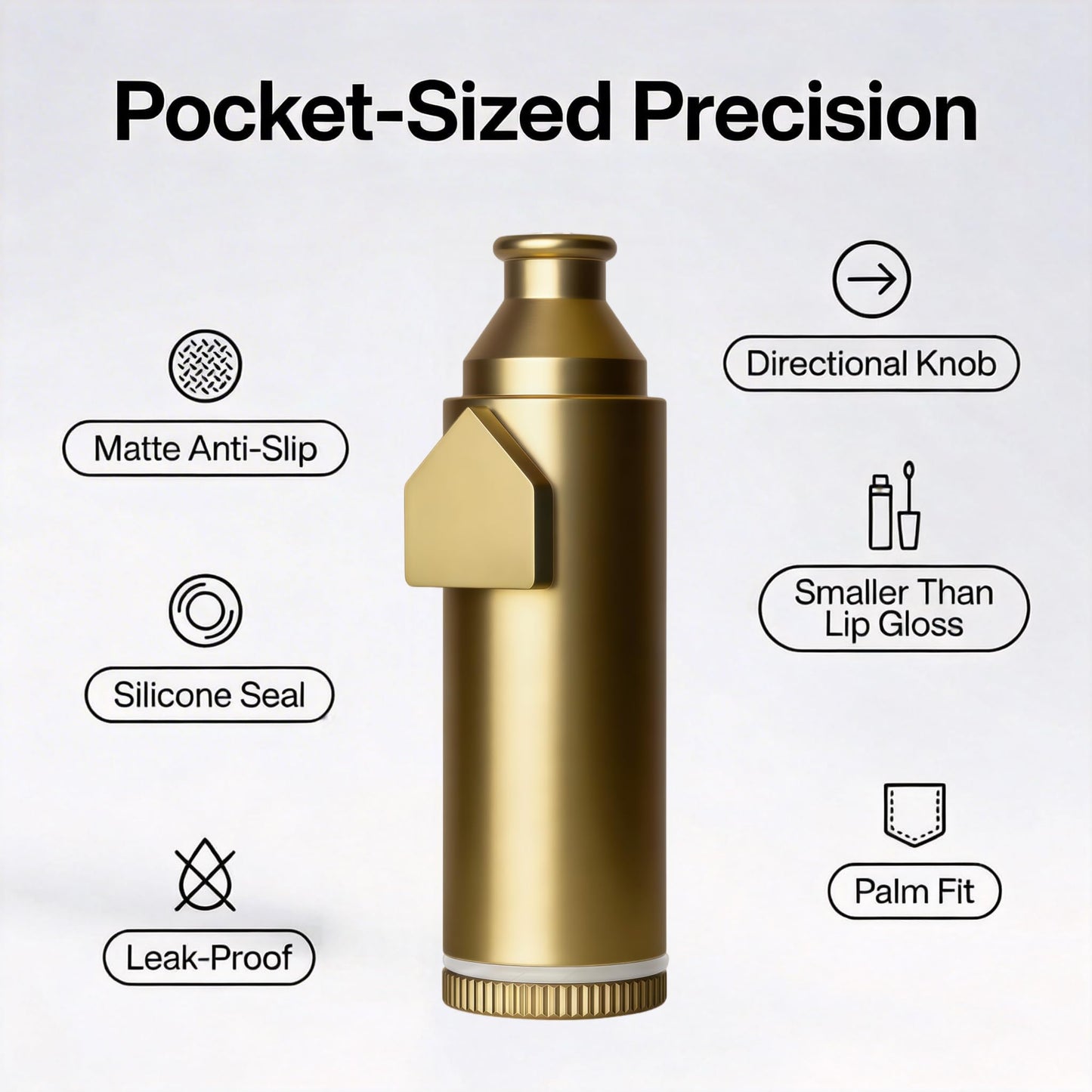 OakMsOik No-Leak Powder Dispenser, 300% Larger SnuffBullet Alternative with Anti-Oxidation Coating & Silicone Seal, 3-Pack Metal Spice Shaker for Travel