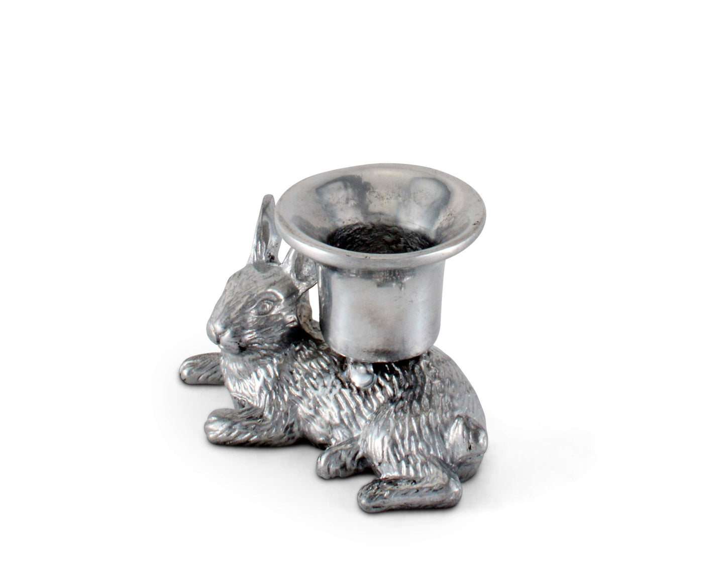 Arthur Court Aluminum Metal Easter Bunny Rabbit Candle Holder/Taper Candlestick - Perfect for Outdoor Table or Easter décor 2.25 inch Tall x 3.5 inch Wide