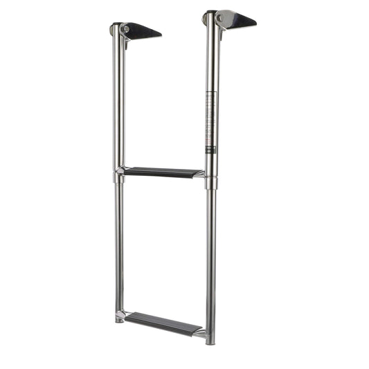 Seachoice Top Mount Telescoping Ladder for Universal Swim Platform, Stainless Steel Tubing, 2 Step, Ladder Only