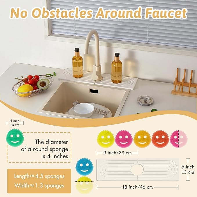 Faucet Mat for Kitchen Sink, Super Absorbent, Prevents Moisture Buildup