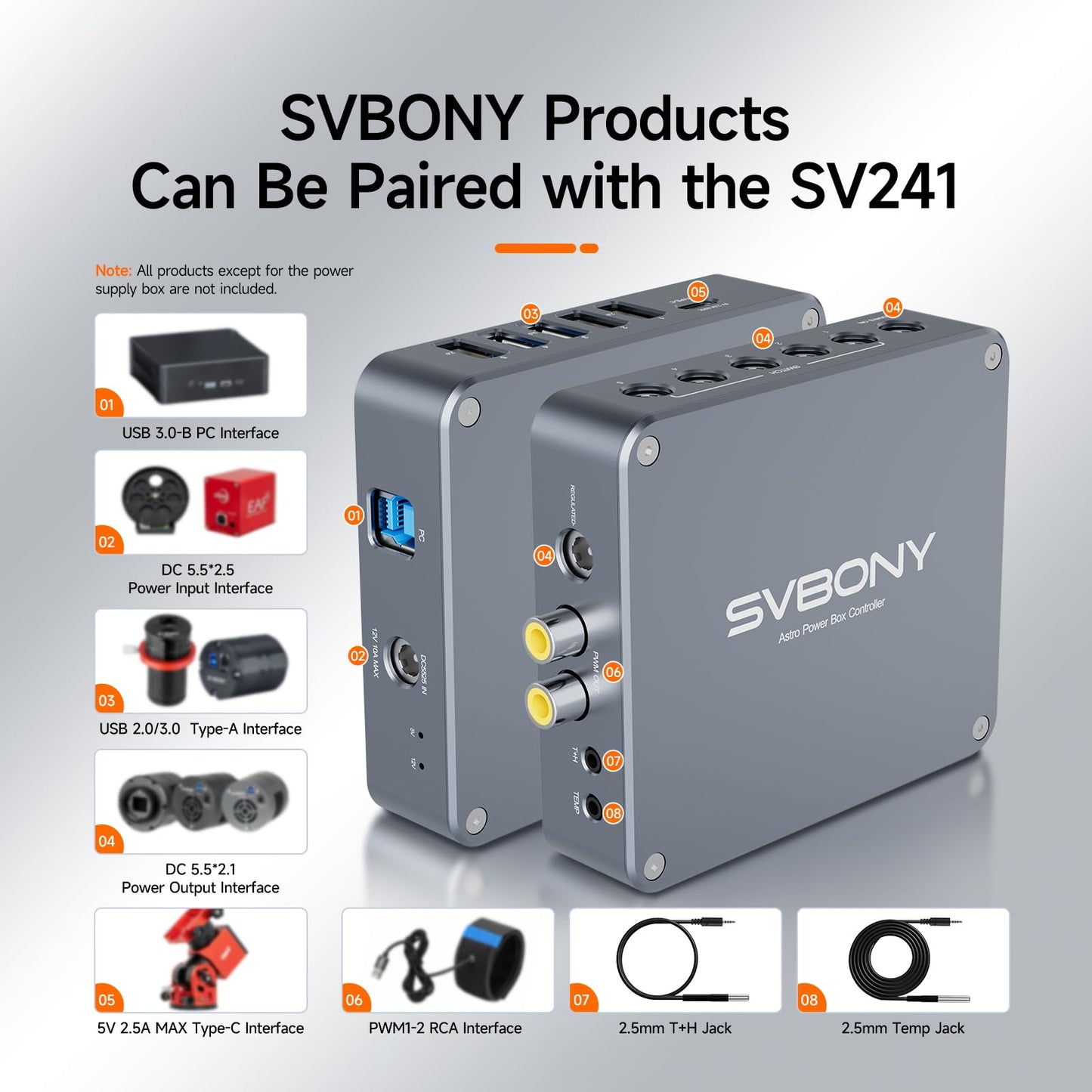 SVBONY SV241 Pro Astronomical Telescope Power Management Box, Telescope Power Hub, Remote Control for Astronomy Equipment, Durable and Portable Power Adapter with Dovetail Base for Astrophotography