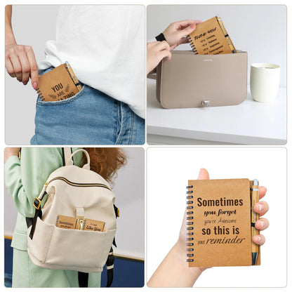 60 Pcs Employee Appreciation Gifts Bulk -30 Sets of Inspirational Notebooks with Motivational Pens, Small Notepads for Coworkers, Office Staff, Team, Volunteer, Group, Teachers, Thank You Gifts