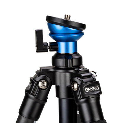 Benro A2573F Aluminum Outdoors Tripod for Spotting Scopes, Binoculars, Rifle Ranges, Leveling Base, Smooth Fluid Head wi/Sliding Plate, Adjustable Legs, Flip Locks, 70" Max Ht, 8.8lb Payload