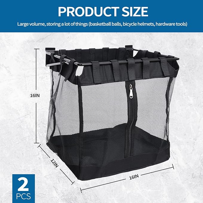 2Pcs Large Slatwall Baskets Mesh Slatwall Baskets
