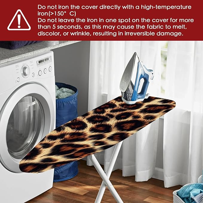 Nuxovilar Realistic Leopard Print Pattern Ironing Board Cover, 15×54 inch
