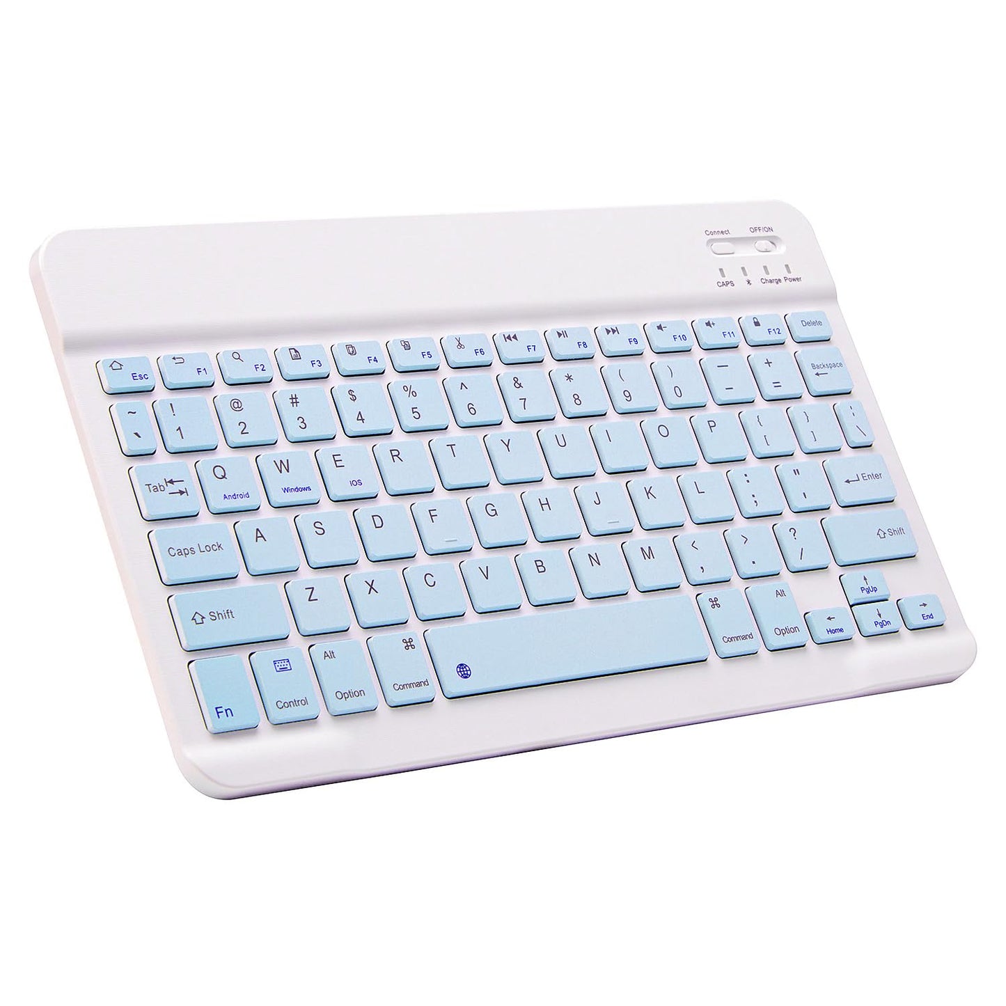 Ultra-Slim Bluetooth Keyboard Portable Mini Wireless Keyboard Rechargeable for Apple iPad iPhone Samsung Tablet Phone Smartphone iPadOS iOS Android (10 inch Black)