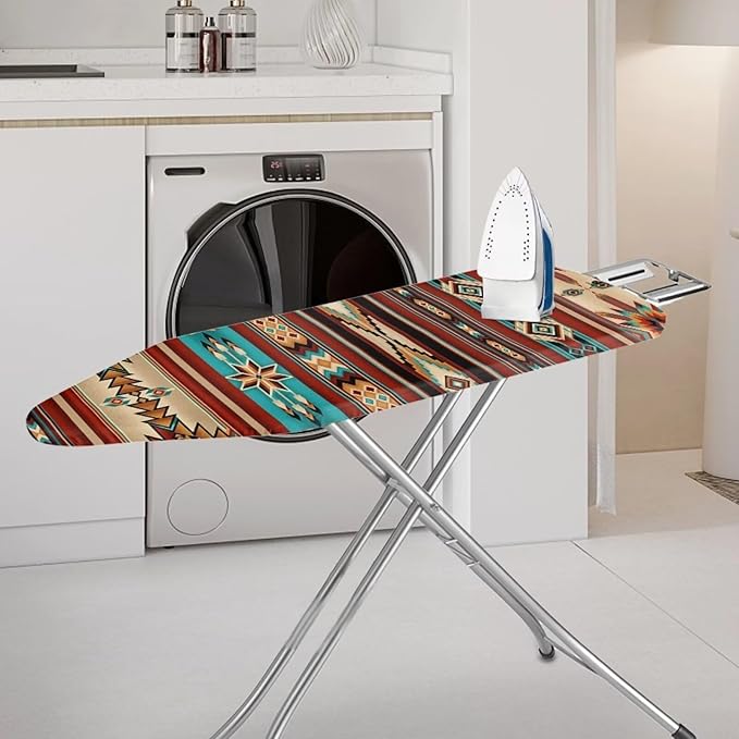 GLENLCWE Tribal Native Aztec Stripe Ironing Board Cover, South Style Iron Pad