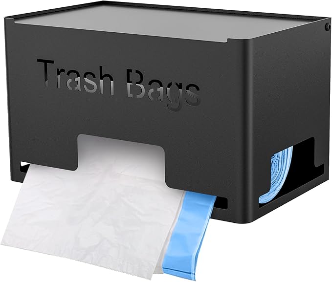 Large Trash Bag Holder Dispenser, Metal Garbage Bag Dispenser Roll Holder