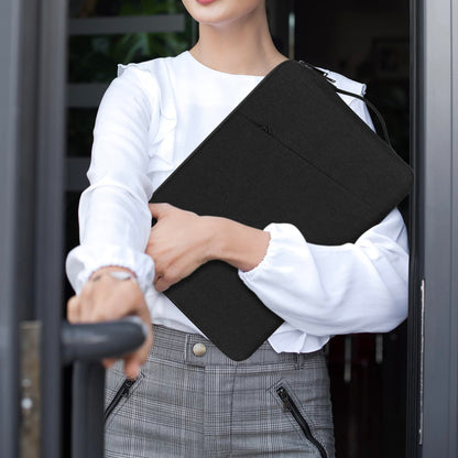 Chelory Laptop Sleeve Bag Compatible for 16 17 Inch HP/Lenovo/Asus/Acer/Dell Notebook Ultrabook Chromebook, Shockproof Computer Protective Cover Carrying Case with Handle, Black
