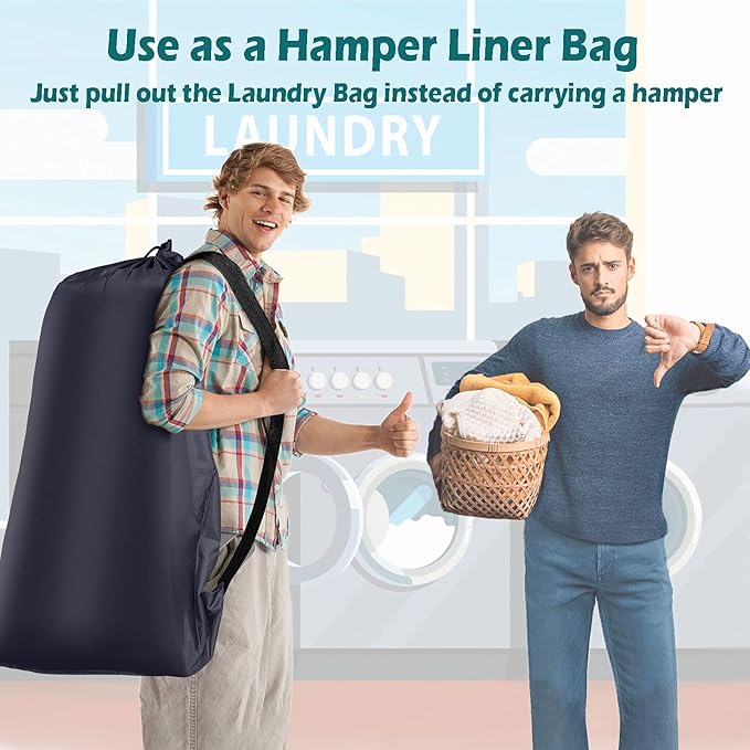 Heavy Duty Laundry Bag 2 Pack XL Nylon Laundry Bags
