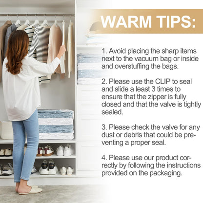 TAILI Vacuum Storage Bags 4 Pack, Jumbo Cube (31x40x15 Inch), Extra Large Vacuum Seal Bags for Clothing, Comforters, Blankets, Bedding, Sweater, Closet Organizers, Space Saving, Cream