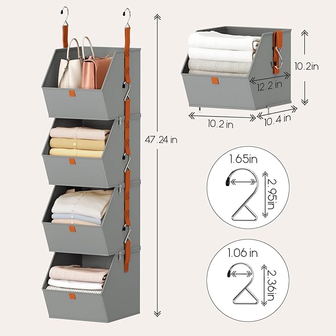 Hanging Closet Organizer 4 Tier