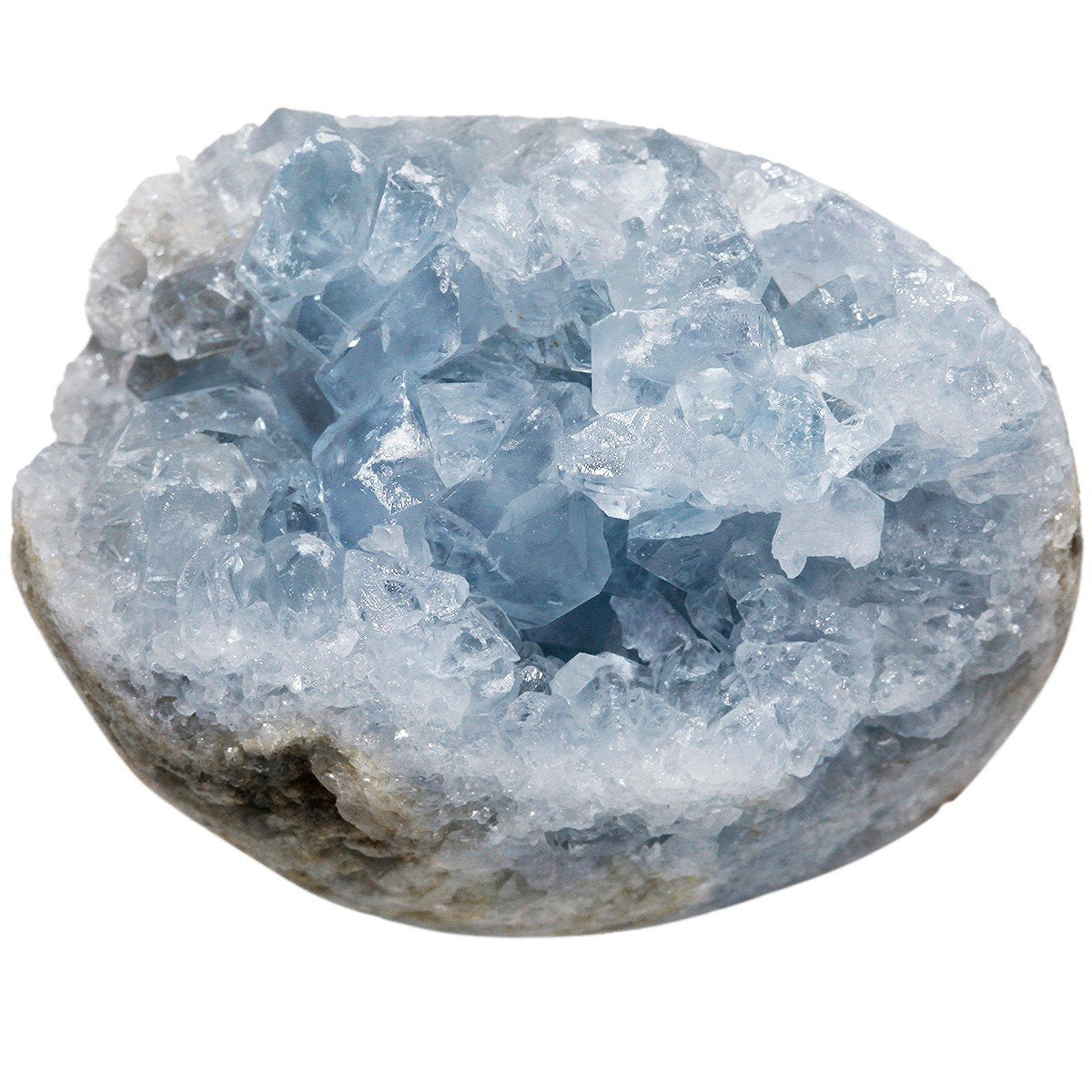 mookaitedecor Bundle - 2 Items: Natural Raw Amber Calcite Crystal Cluster Geode Stone & Natural Celestite Mineral Crystal Geode Cluster Specimen Stone for Crystals Healing Home Decor