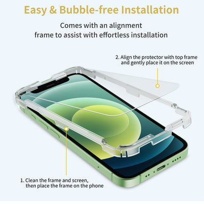 UNBREAKcable Shatterproof Tempered Glass Screen Protector for iPhone SE 2022/SE 2020, iPhone 8/7 [3-Pack] [99.99% HD Clear] [Easy Installation Frame] [9H Hardness][Bubble Free] for Apple 4.7''
