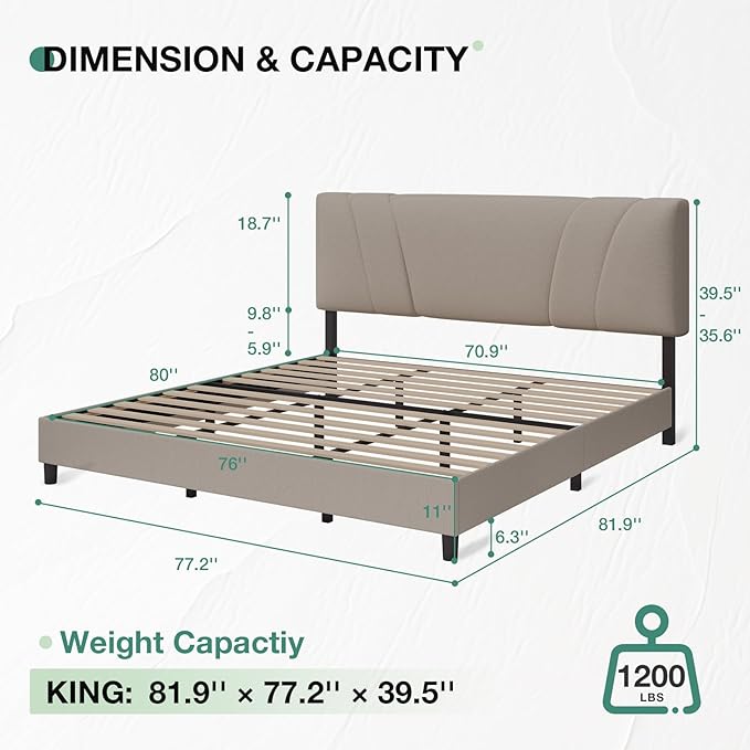 Novilla King Size Bed Frame