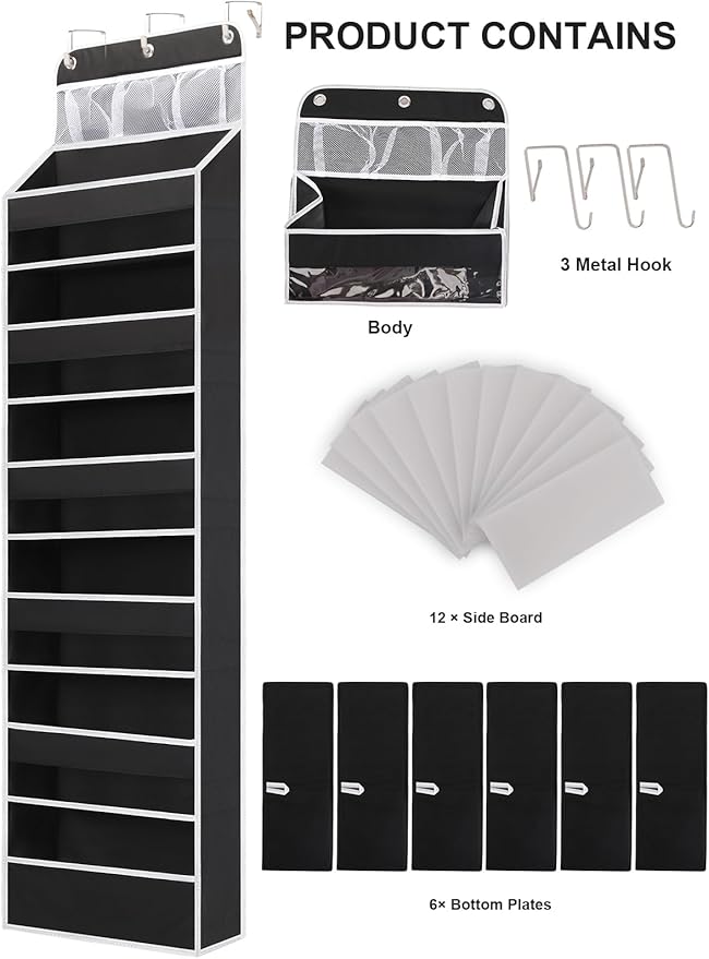 Over the Door Storage Hanging, 6 Tier Behind Door Organizer