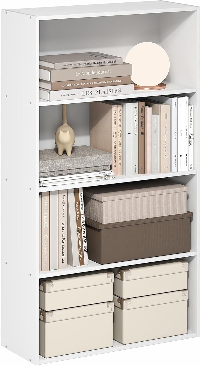 Furinno Jaya Book Shelf, 4-Tier Book Shelf, Bookcase