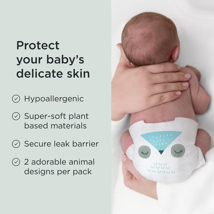 Kit & Kin Premium Eco Baby Nappies Size 1 | Newborn 2-5 kgs / 4-11 lbs | Pack of 152 Nappies | Plant-Based & Hypoallergenic | Superior Leak Protection | Vegan & Cruelty Free
