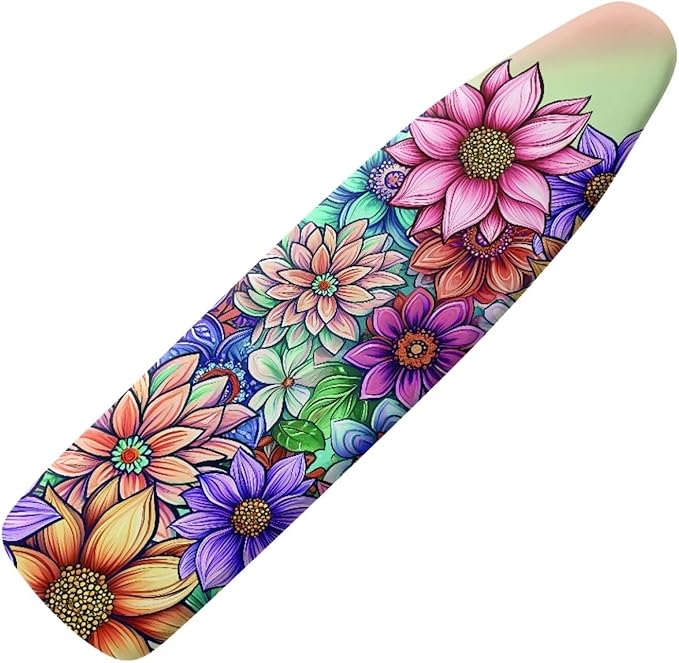 Boho Floral Ironing Board Pad Ironing Board Cover and Pad 15" x 54" Scorch