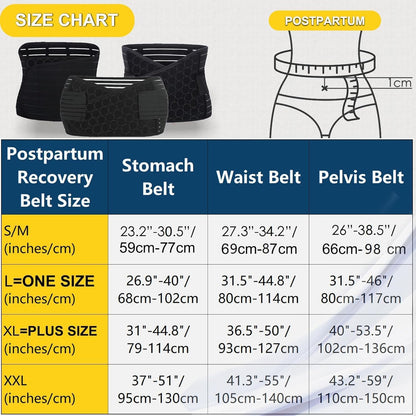 3 in 1 Postpartum Belly Band - Postpartum Belly Support Recovery Wrap, After Birth Brace, Slimming Girdles, Body Shaper Waist Shapewear, Post Surgery Pregnancy Belly Support Band (S/M, Beige)