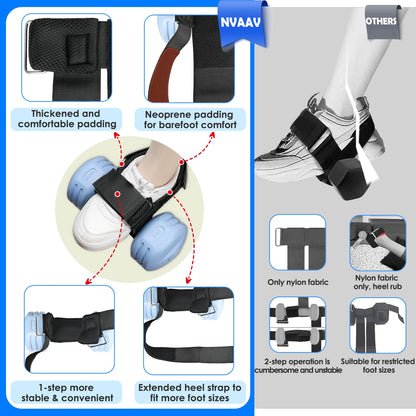 2Pcs Dumbbell Foot Attachment, Adjustable Thickening Monkey Feet Dumbbell Attachment Straps Tibialis Trainer and Heel, Padded Ankle Weight Strap for Leg Workouts Extensions – Hip Flexors, Shin Splints