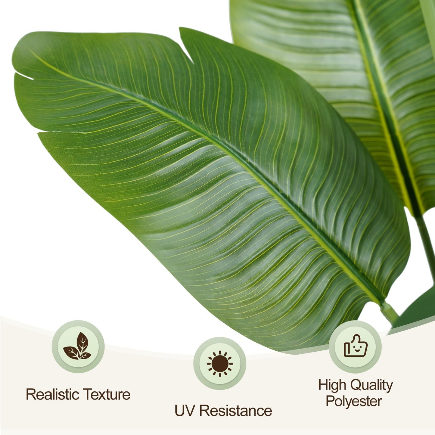 Keeplush Lifelike Bird of Paradise Artificial Plant 4ft Faux Banana Leaf Tree with 9 Trunks for Home Decor - Perfect Indoor Silk Floor Plant for Living Room, Office, and Bedroom Ambiance Enhancement