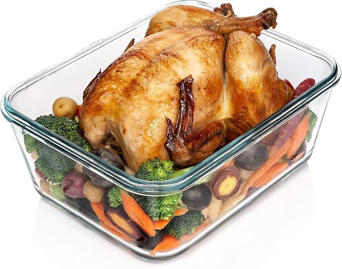 3300 ml/ 112 oz LARGE Glass Food Container