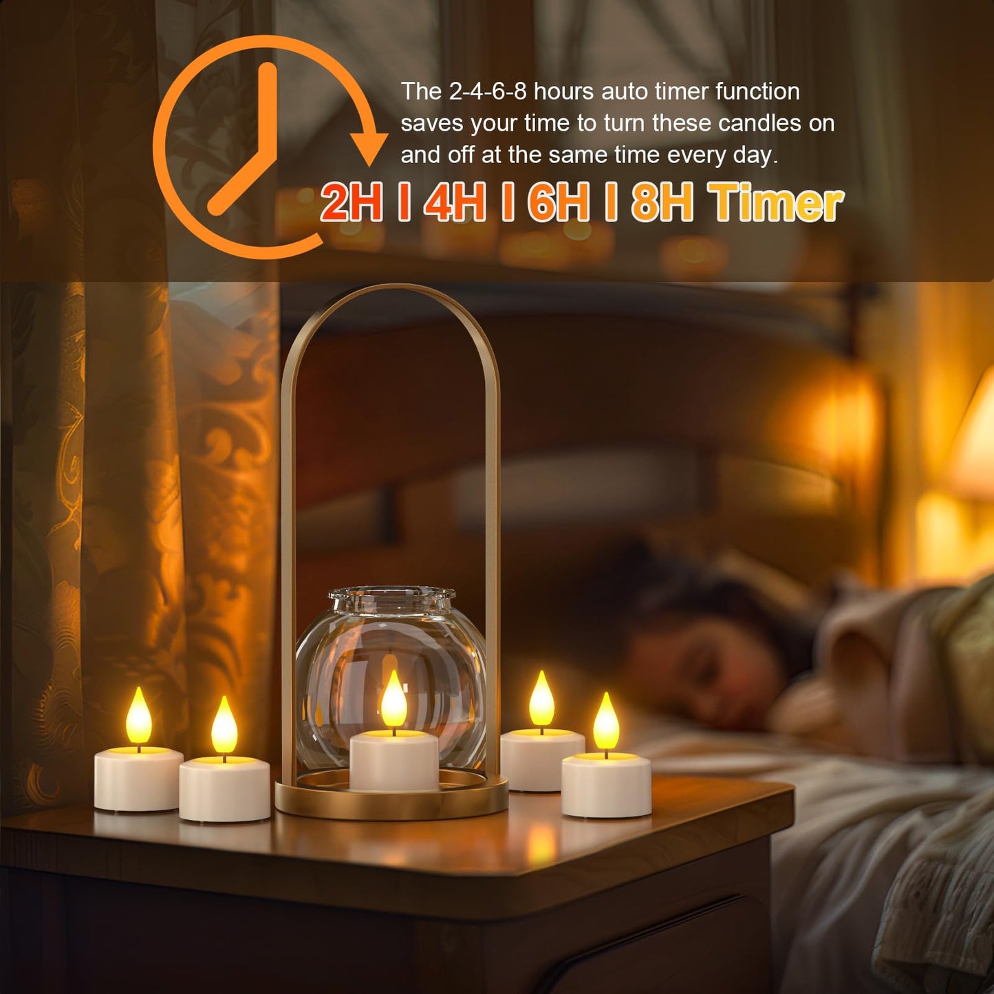 PChero Rechargeable Flameless Candles with Remote Timer & Charging Base, Long Lasting LED Tealight Battery Operated Flickering Candles for Home Decor Wedding Halloween Christmas, 6 Pack
