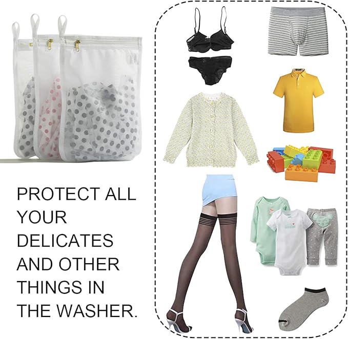 TENRAI Delicates Laundry Bags, Bra Fine Mesh Wash Bag