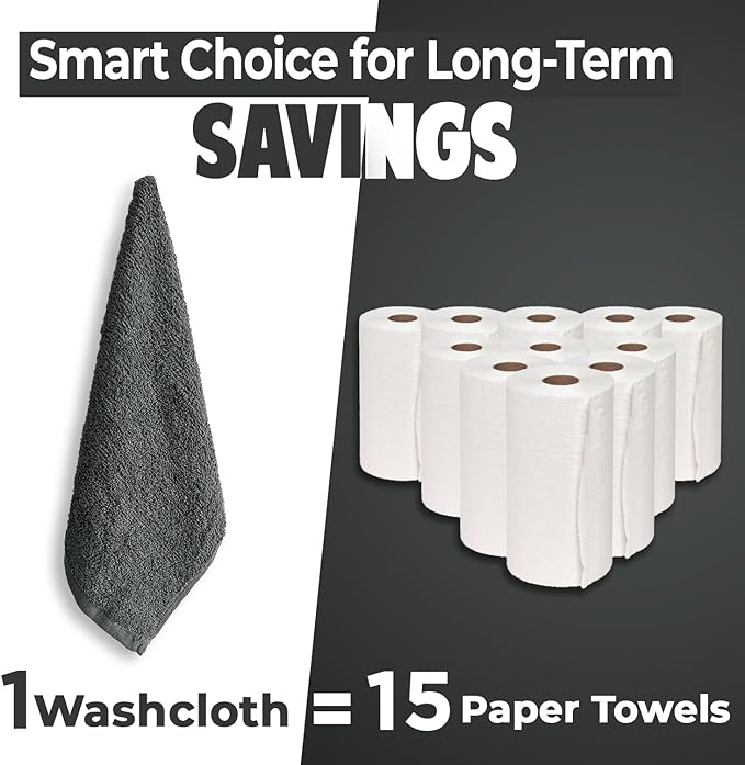 DAN RIVER 24 Pack Wash Cloths for Showering
