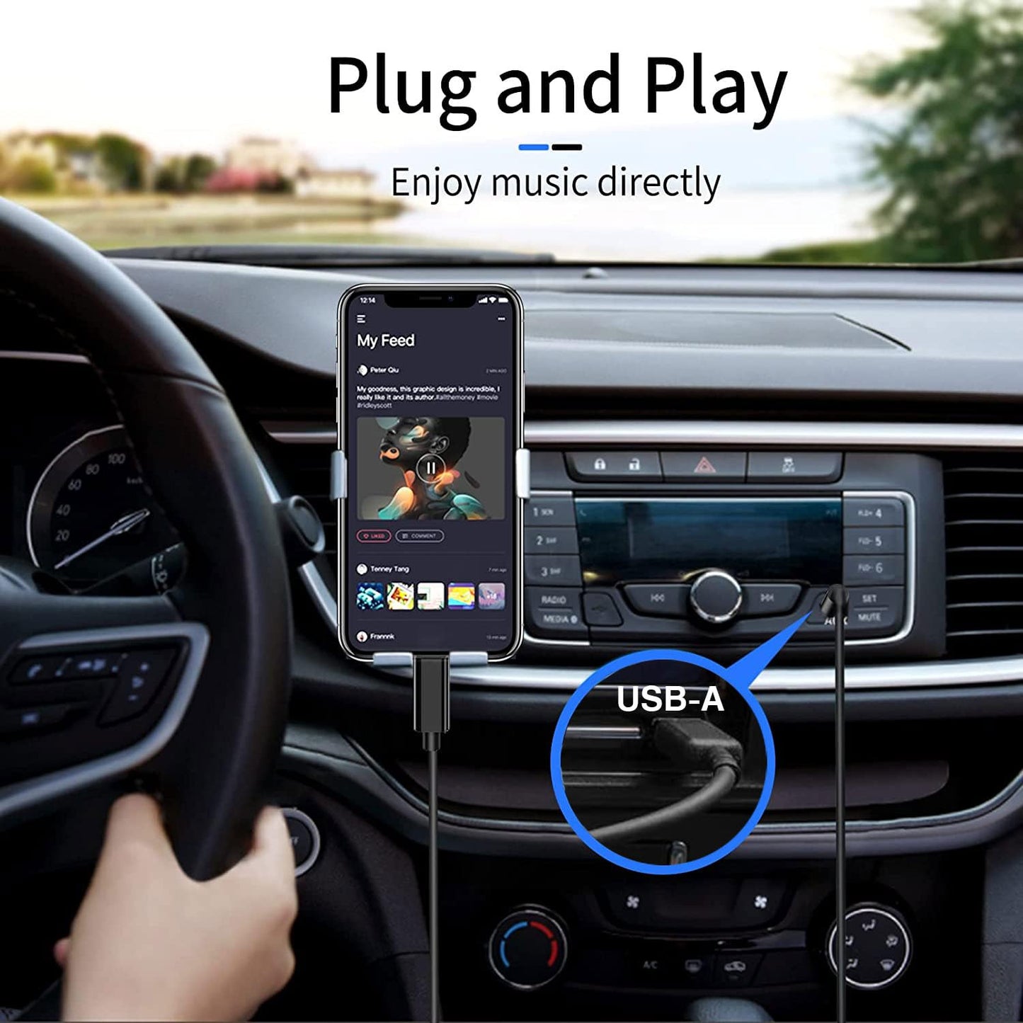 Car Carplay Cable for iPhone 17/16/15, USB A to USB C Cable Compatible for iPhone 17/16,17Air, 17/16/15 Pro Max,16E,16 Plus, iPad 10th/11 Gen,iPad Pro 12.9, Air 5th/4th Charger Cord,Car Charging Cable