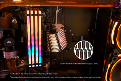 LINKUP - 30cm PSU Cable Extension 18AWG Oxygen Free Copper (OFC) Teflon Jacket Custom Mod GPU PC w/Comb Kit | 1 x 24 P (20+4) | 2 x 8 P (4+4) CPU | 3 x 8 P (6+2) GPU set | 300mm – Pink
