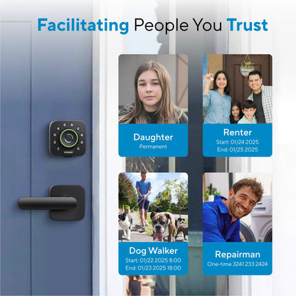 ULTRALOQ U-Bolt Pro WiFi Smart Lock with Door Sensor, 8-in-1 Keyless Entry Door Lock with Fingerprint ID, App Remote Control, Built-in WiFi Keypad Deadbolt, Auto Unlock, IP65 Waterproof, Easy Install
