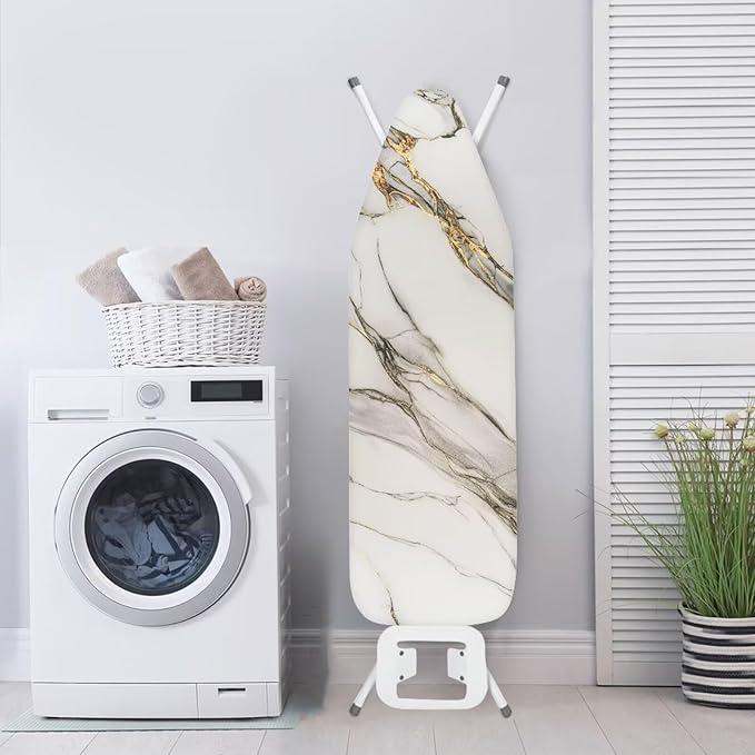 White Marble Ironing Board Cover