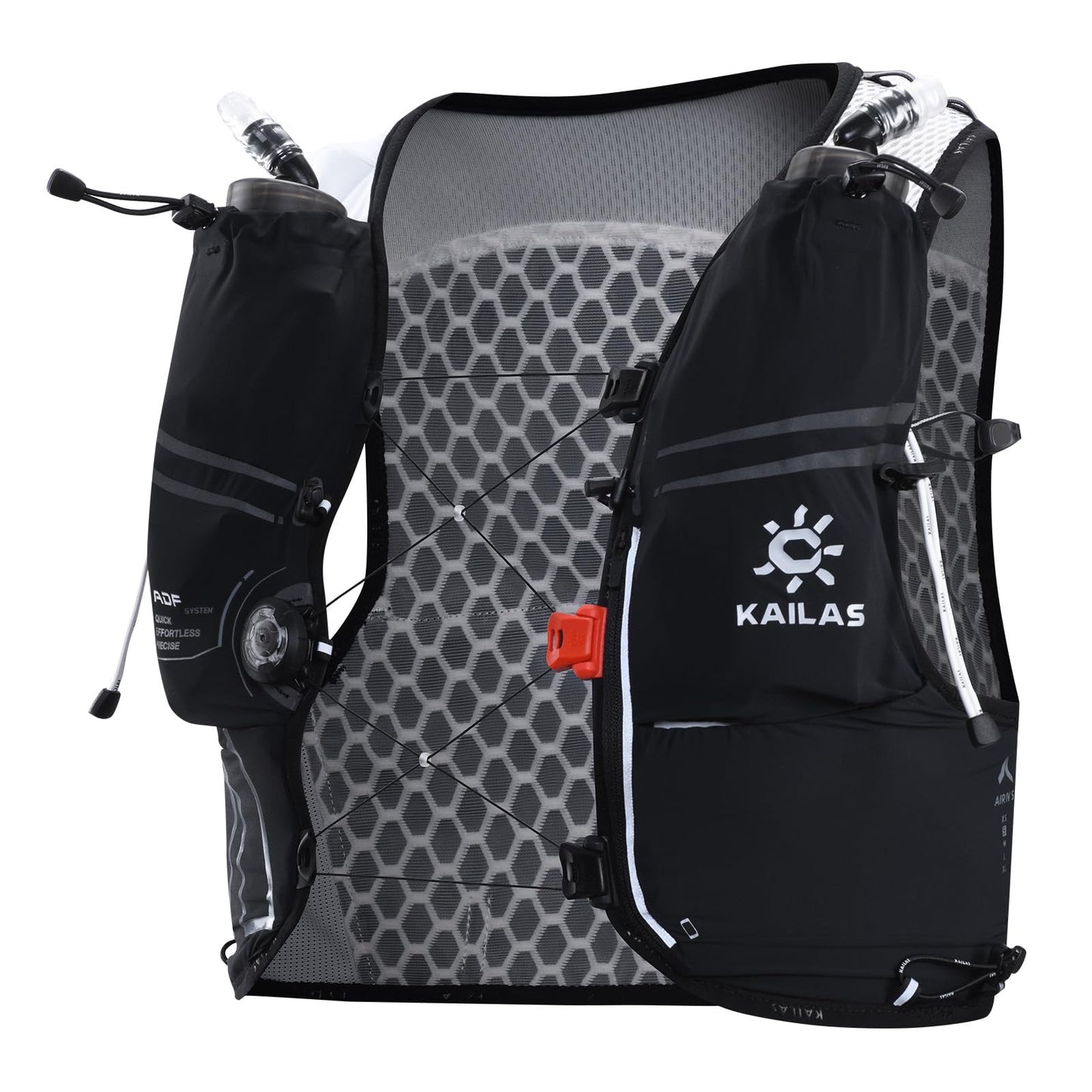 KAILAS FUGA AIR 5 Ⅳ Running Hydration Vest Hydration Pack Lightweight with Two TPU Water Bladders for Women Men Trail Cycling Hiking Black L