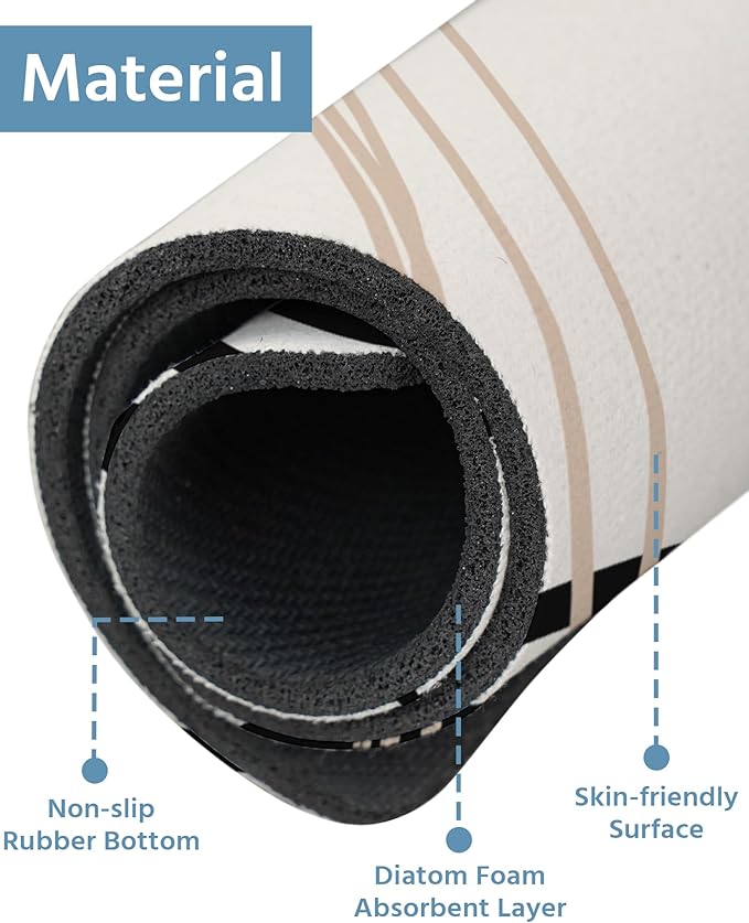 Patterned Sink Faucet Mat Kitchen Splash Guard Super Absorbent Drying Mat