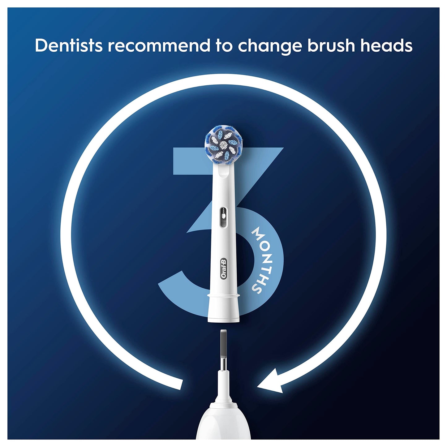Oral-B Pro Sensitive Clean Electric Toothbrush Head, X-Shaped & Extra Soft Bristles for Gentle Brushing & Plaque Removal, Pack of 4 Toothbrush Heads, White