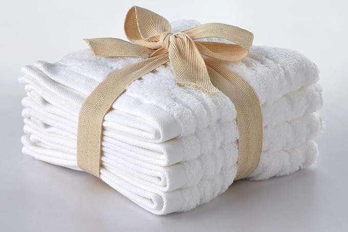 SKL Home CloudSoft Cotton Luxury 4-Piece Washcloth Set